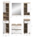 Badezimmer-Set >Lambada< in Eiche Dekor / Weiß  - 164x191x34cm (BxHxT)