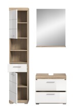 Badezimmer-Set >Lambada< in Eiche Dekor / Weiß  - 112x191x34cm (BxHxT)
