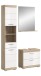 Badezimmer-Set >Lambada< in Eiche Dekor / Weiß  - 112x191x34cm (BxHxT)