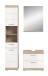 Badezimmer-Set >Lambada< in Eiche Dekor / Weiß  - 112x191x34cm (BxHxT)