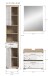 Badezimmer-Set >Lambada< in Eiche Dekor / Weiß  - 112x191x34cm (BxHxT)