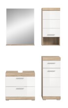 Badezimmer-Set >Lambada< in Eiche Dekor / Weiß  - 112x191x34cm (BxHxT)