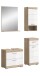 Badezimmer-Set >Lambada< in Eiche Dekor / Weiß  - 112x191x34cm (BxHxT)