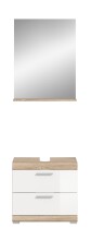 Badezimmer-Set >Lambada< in Eiche Dekor / Weiß  - 60x191x34cm (BxHxT)