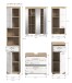 Badezimmer-Set >Lambada< in Eiche Dekor / Weiß  - 164x191x34cm (BxHxT)