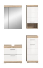 Badezimmer-Set >Lambada< in Eiche Dekor / Weiß - 112x191x34cm (BxHxT)