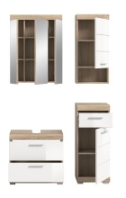 Badezimmer-Set >Lambada< in Eiche Dekor / Weiß - 112x191x34cm (BxHxT)