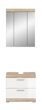 Badezimmer-Set >Lambada< in Eiche Dekor / Weiß - 60x191x34cm (BxHxT)