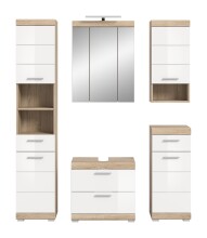 Badezimmer-Set >Lambada< in Eiche Dekor / Weiß - 164x191x34cm (BxHxT)