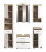 Badezimmer-Set >Lambada< in Eiche Dekor / Weiß - 164x191x34cm (BxHxT)