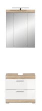 Badezimmer-Set >Lambada< in Eiche Dekor / Weiß - 60x191x34cm (BxHxT)