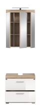 Badezimmer-Set >Lambada< in Eiche Dekor / Weiß - 60x191x34cm (BxHxT)