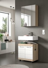 Badezimmer-Set >Lambada< in Eiche Dekor / Weiß - 60x191x34cm (BxHxT)