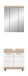 Badezimmer-Set >Lambada< in Eiche Dekor / Weiß - 60x191x34cm (BxHxT)