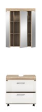 Badezimmer-Set >Lambada< in Eiche Dekor / Weiß - 60x191x34cm (BxHxT)