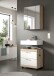 Badezimmer-Set >Lambada< in Eiche Dekor / Weiß - 60x191x34cm (BxHxT)