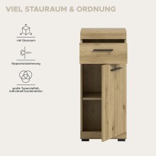 Hochschrank >Scout< in Artisan Eiche Nachbildung - 37x88x31cm (BxHxT)