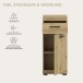 Hochschrank >Scout< in Artisan Eiche Nachbildung - 37x88x31cm (BxHxT)