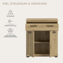 Hochschrank >Scout< in Artisan Eiche Nachbildung - 74x88x31cm (BxHxT)