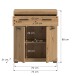 Hochschrank >Scout< in Artisan Eiche Nachbildung - 74x88x31cm (BxHxT)