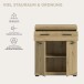 Hochschrank >Scout< in Artisan Eiche Nachbildung - 74x88x31cm (BxHxT)