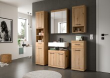 Waschbeckenunterschrank >Scout< in Artisan Eiche Nachbildung - 60x56x34 (BxHxT)