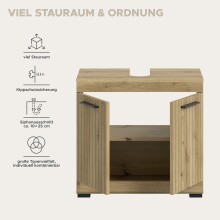 Waschbeckenunterschrank >Scout< in Artisan Eiche Nachbildung - 60x56x34 (BxHxT)
