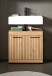 Waschbeckenunterschrank >Scout< in Artisan Eiche Nachbildung - 60x56x34 (BxHxT)