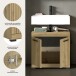 Waschbeckenunterschrank >Scout< in Artisan Eiche Nachbildung - 60x56x34 (BxHxT)