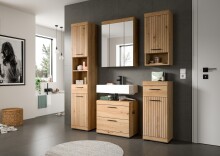 Waschbeckenunterschrank >Scout< in Artisan Eiche Nachbildung - 60x56x34 (BxHxT)