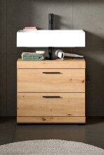 Waschbeckenunterschrank >Scout< in Artisan Eiche Nachbildung - 60x56x34 (BxHxT)