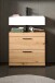 Waschbeckenunterschrank >Scout< in Artisan Eiche Nachbildung - 60x56x34 (BxHxT)