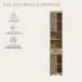 Hochschrank >Scout< in Artisan Eiche Nachbildung - 37x191x31cm (BxHxT)