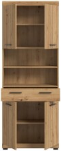 Hochschrank >Scout< in Artisan Eiche Nachbildung - 74x191x31cm (BxHxT)