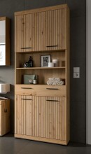 Hochschrank >Scout< in Artisan Eiche Nachbildung - 74x191x31cm (BxHxT)