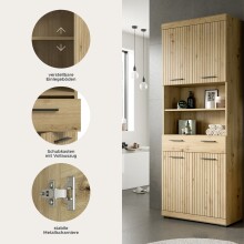 Hochschrank >Scout< in Artisan Eiche Nachbildung - 74x191x31cm (BxHxT)