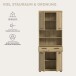 Hochschrank >Scout< in Artisan Eiche Nachbildung - 74x191x31cm (BxHxT)