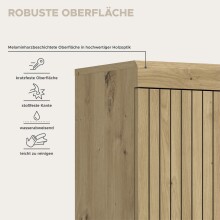 Midischrank >Scout< in Artisan Eiche Nachbildung - 74x141x31cm (BxHxT)
