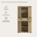 Midischrank >Scout< in Artisan Eiche Nachbildung - 74x141x31cm (BxHxT)