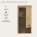 Hängeschrank >Scout< in Artisan Eiche Nachbildung - 37x79x24cm (BxHxT)