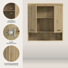 Hängeschrank >Scout< in Artisan Eiche Nachbildung - 74x79x24cm (BxHxT)