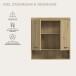 Hängeschrank >Scout< in Artisan Eiche Nachbildung - 74x79x24cm (BxHxT)
