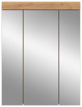Badezimmerspiegelschrank >Scout< in Eiche Dekor / Spiegel - 60x79x18cm (BxHxT)