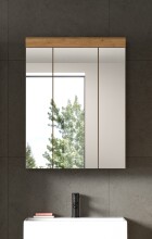 Badezimmerspiegelschrank >Scout< in Eiche Dekor / Spiegel - 60x79x18cm (BxHxT)