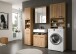 Waschmaschinenumbauschrank >Scout< in Artisan Eiche Dekor - 63x191x24cm (BxHxT)