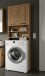 Waschmaschinenumbauschrank >Scout< in Artisan Eiche Dekor - 63x191x24cm (BxHxT)