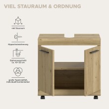 Waschbeckenunterschrank >Scout< in Artisan Eiche Nachbildung - 60x60x34 (BxHxT)