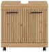 Waschbeckenunterschrank >Scout< in Artisan Eiche Nachbildung - 60x60x34 (BxHxT)
