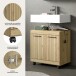 Waschbeckenunterschrank >Scout< in Artisan Eiche Nachbildung - 60x60x34 (BxHxT)
