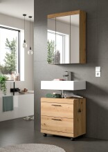 Waschbeckenunterschrank >Scout< in Artisan Eiche Nachbildung - 60x60x34 (BxHxT)